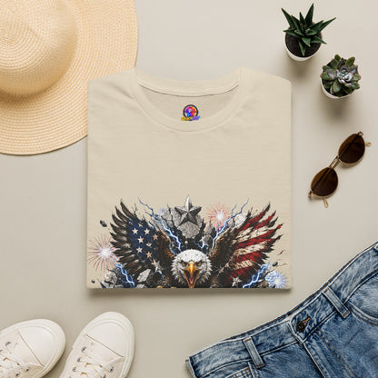 Patriotic Eagle T-Shirt — "The Republic Still Roars" | American Flag Graphic