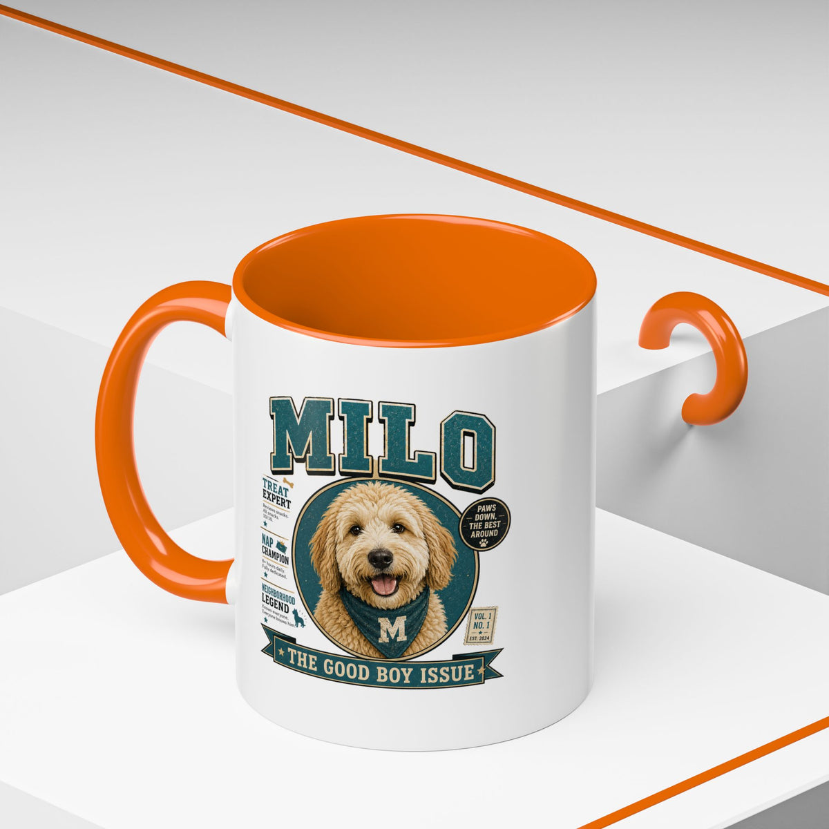 Milo Bailey Dog Dad Mom Milo Dog Coffee Mug — 'The Good Boy Issue' Accent