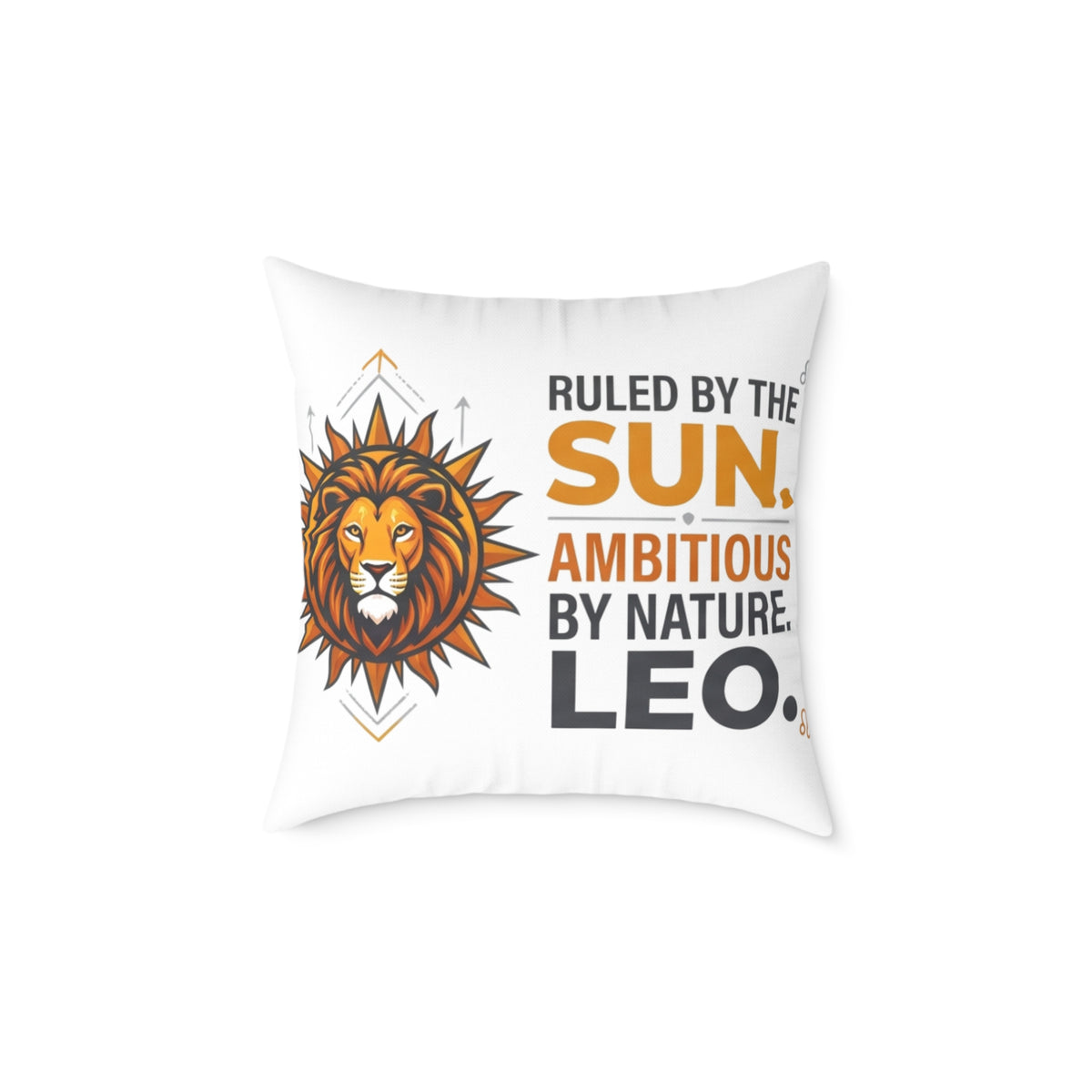Leo Zodiac Ruled By The Sun Square Poly Canvas Pillow