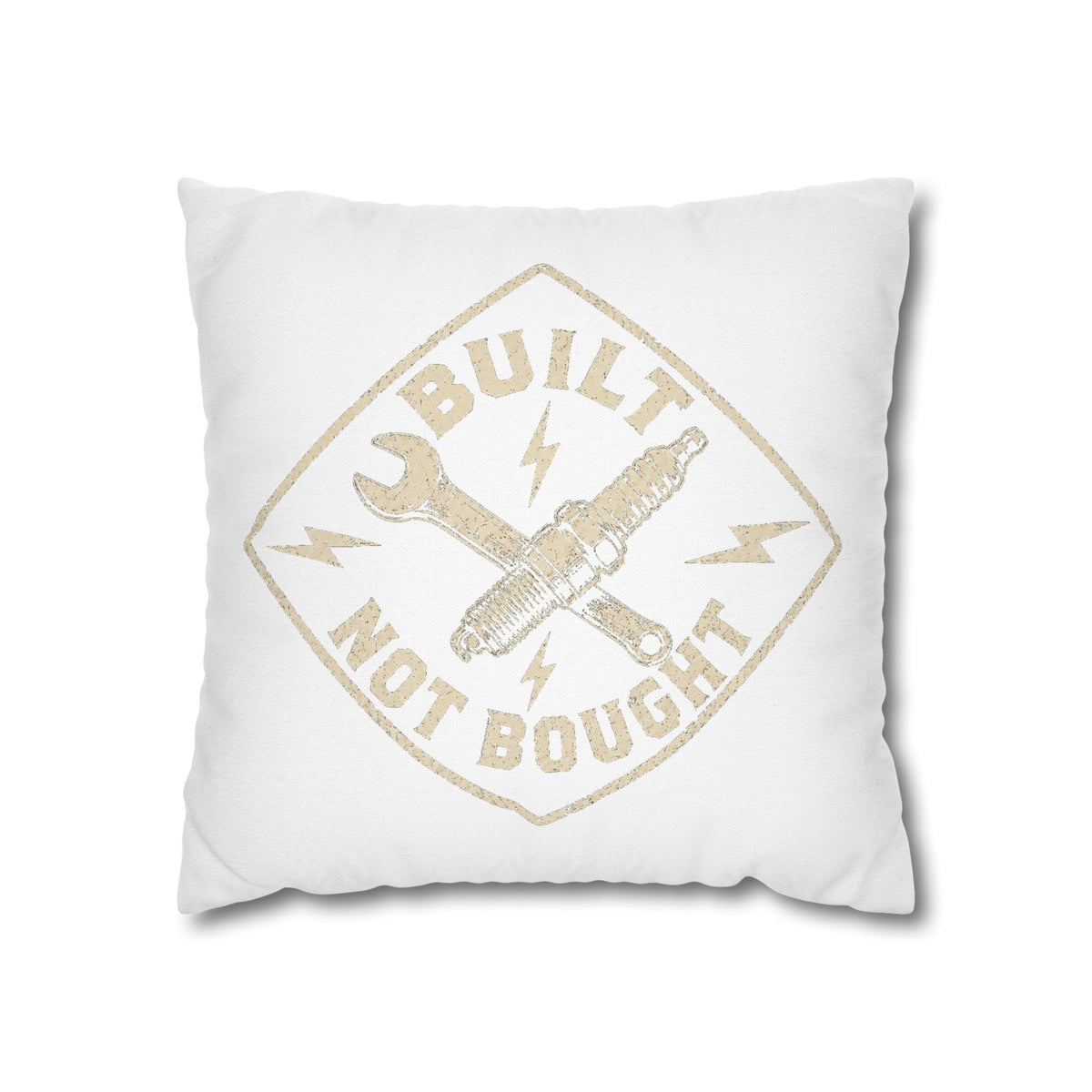 Built Not Bought Decorative Pillowcase Milo Bailey Dog Dad Mom — Mechanic & Auto Enthusiast Throw Pillow Cover