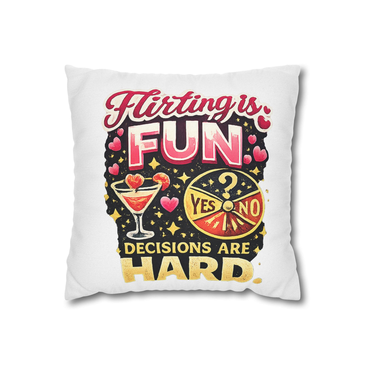 Libra Zodiac Flirting Is Fun Spun Polyester Square Pillowcase