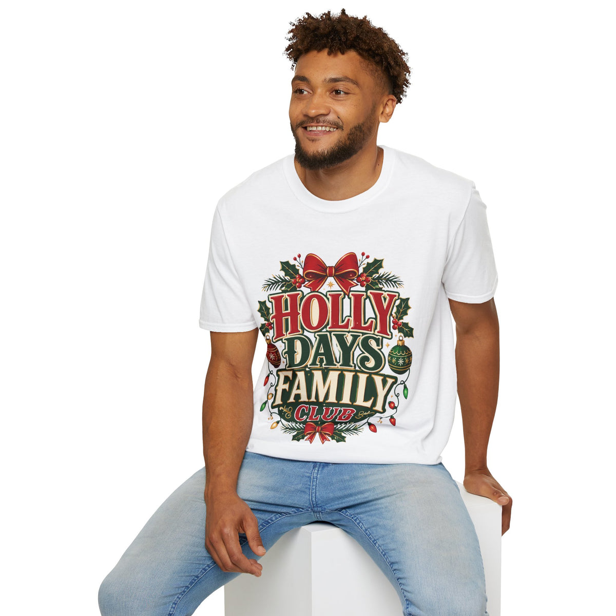 Holly Days Family Club T‑Shirt — Festive Christmas Holiday Tee