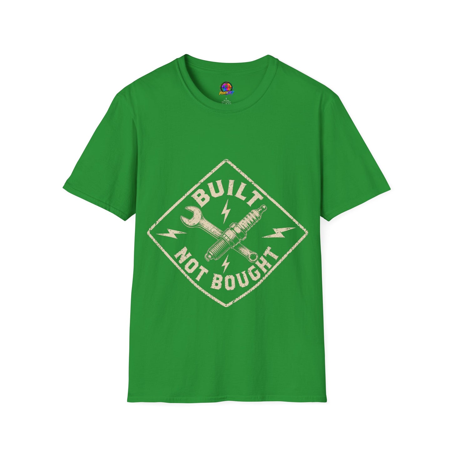 Built Not Bought T-Shirt — Vintage Mechanic Auto Repair Tee