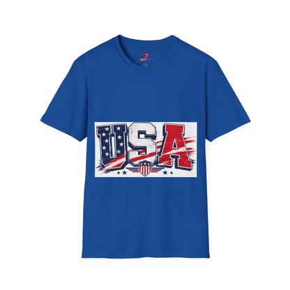 USA Flag Graphic T-Shirt — Patriotic Red White & Blue Tee