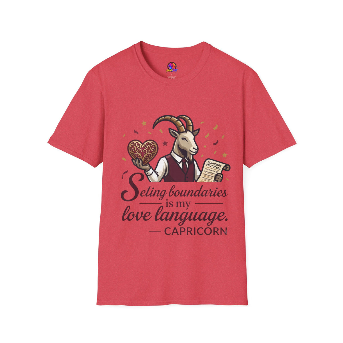 Capricorn T-Shirt — "Setting Boundaries is My Love Language" Zodiac Goat Tee