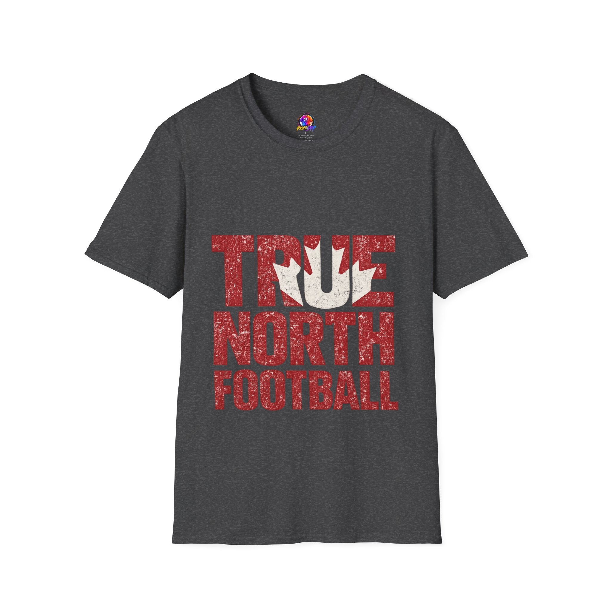 Canada True North Football T-Shirt — Vintage Canadian Leafs Sports Tee