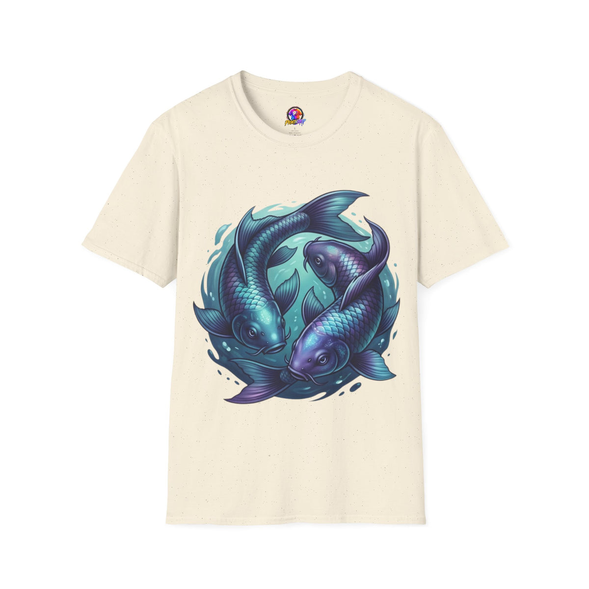 Pisces Zodiac Koi Fish Tee — Yin Yang Aquatic Graphic T-Shirt