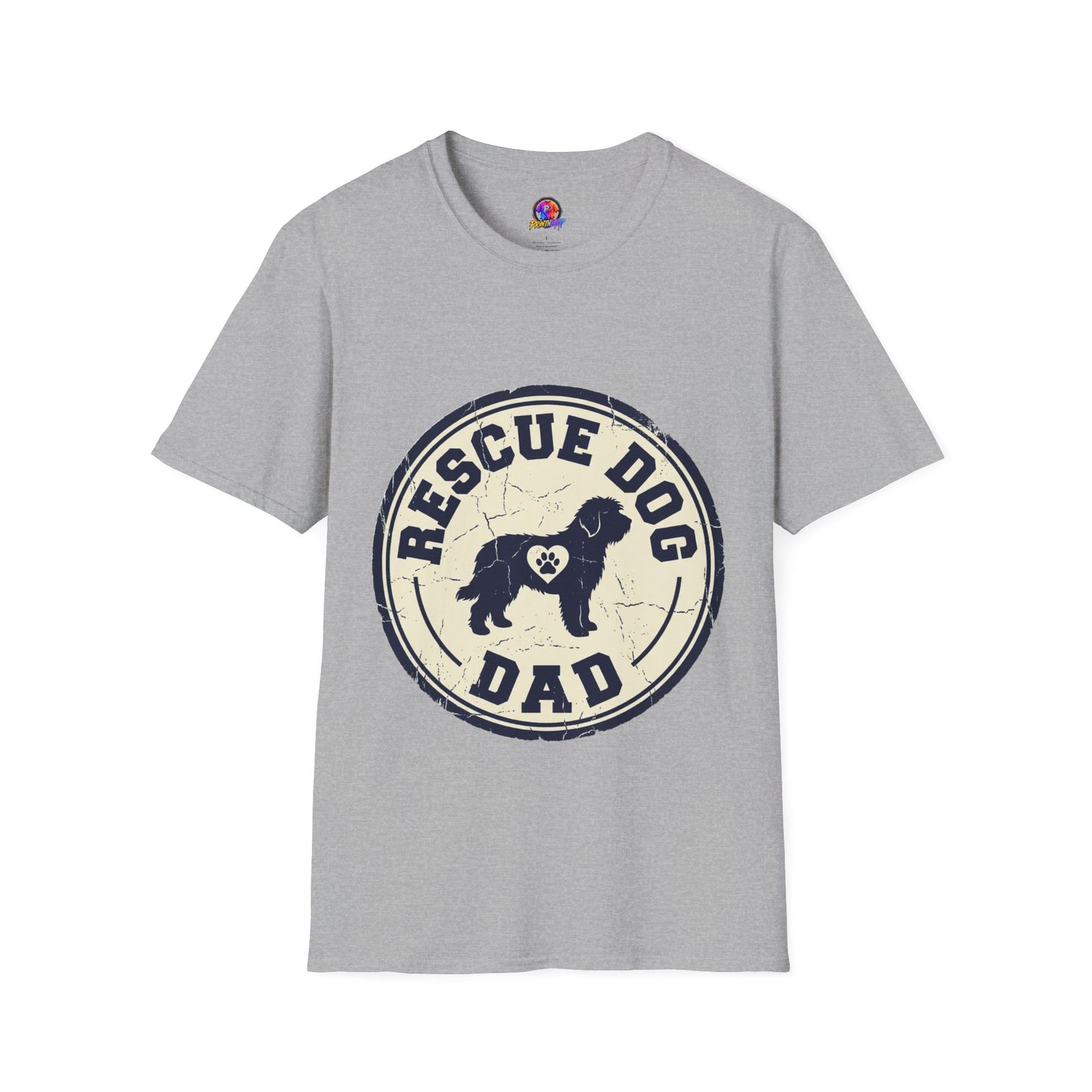 Rescue Dog Dad T-Shirt – Vintage Shelter Pup Support Tee