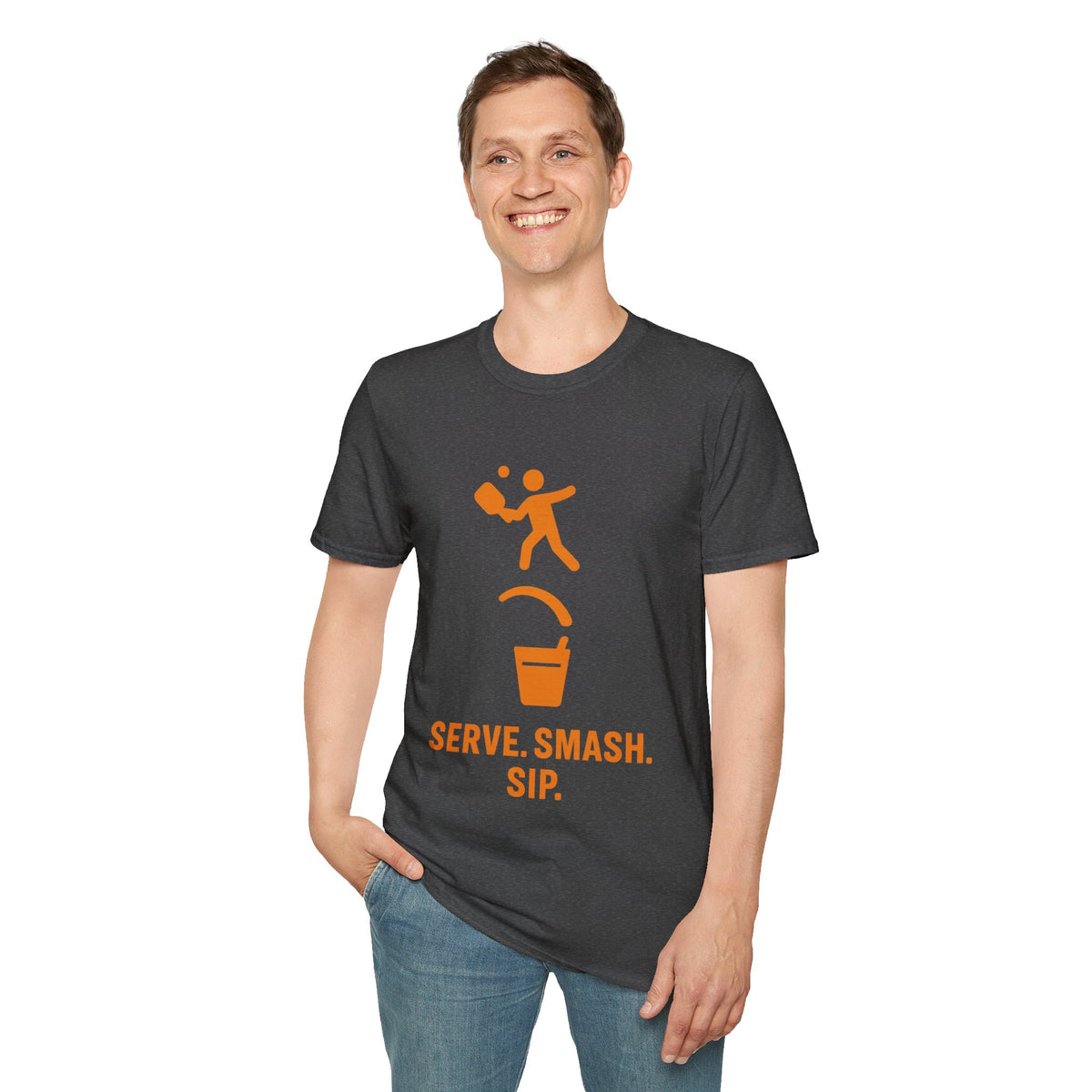 Pickleball Serve Smash Tee — Small Orange Player Graphic - Trending Now - September 2026