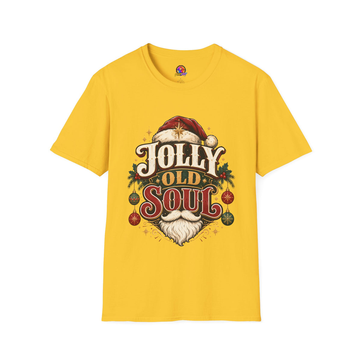 Jolly Old Soul T-Shirt — Vintage Santa Holiday Graphic Tee