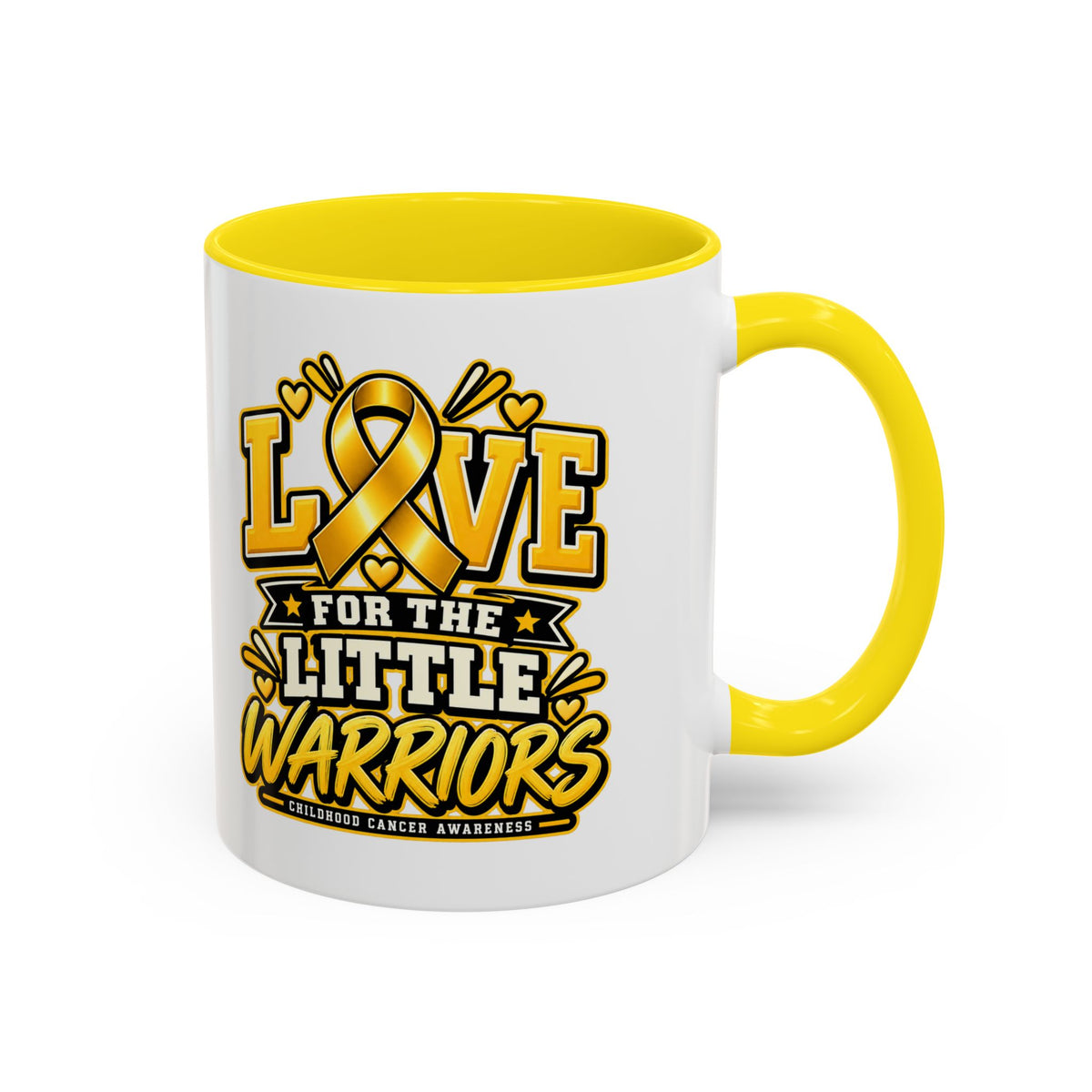 Coffee Mug — "Love for the Little Warriors" Childhood Cancer Awareness Accent Mug