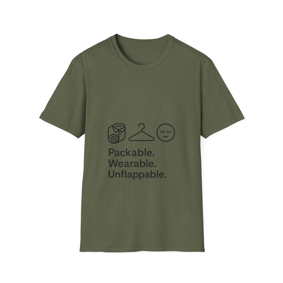 Packable. Wearable. Unflappable. T-Shirt — Minimal Travel Tee - Trending Now - October 2026