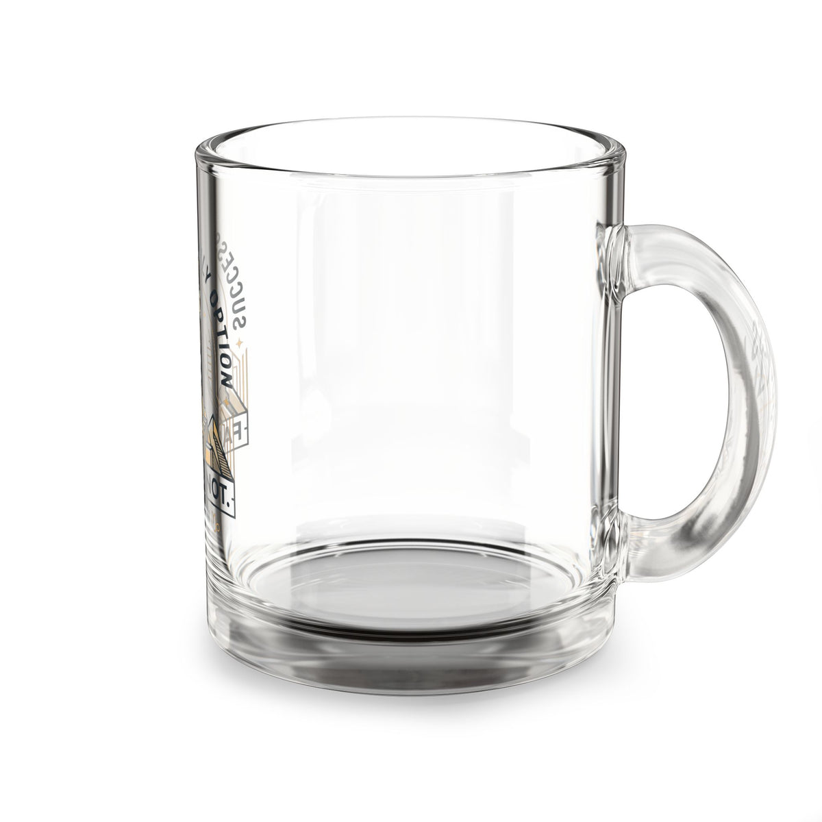 Capricorn Glass Mug 10oz — "Success Is My Only Option, Failure's Not" Zodiac Coffee Cup