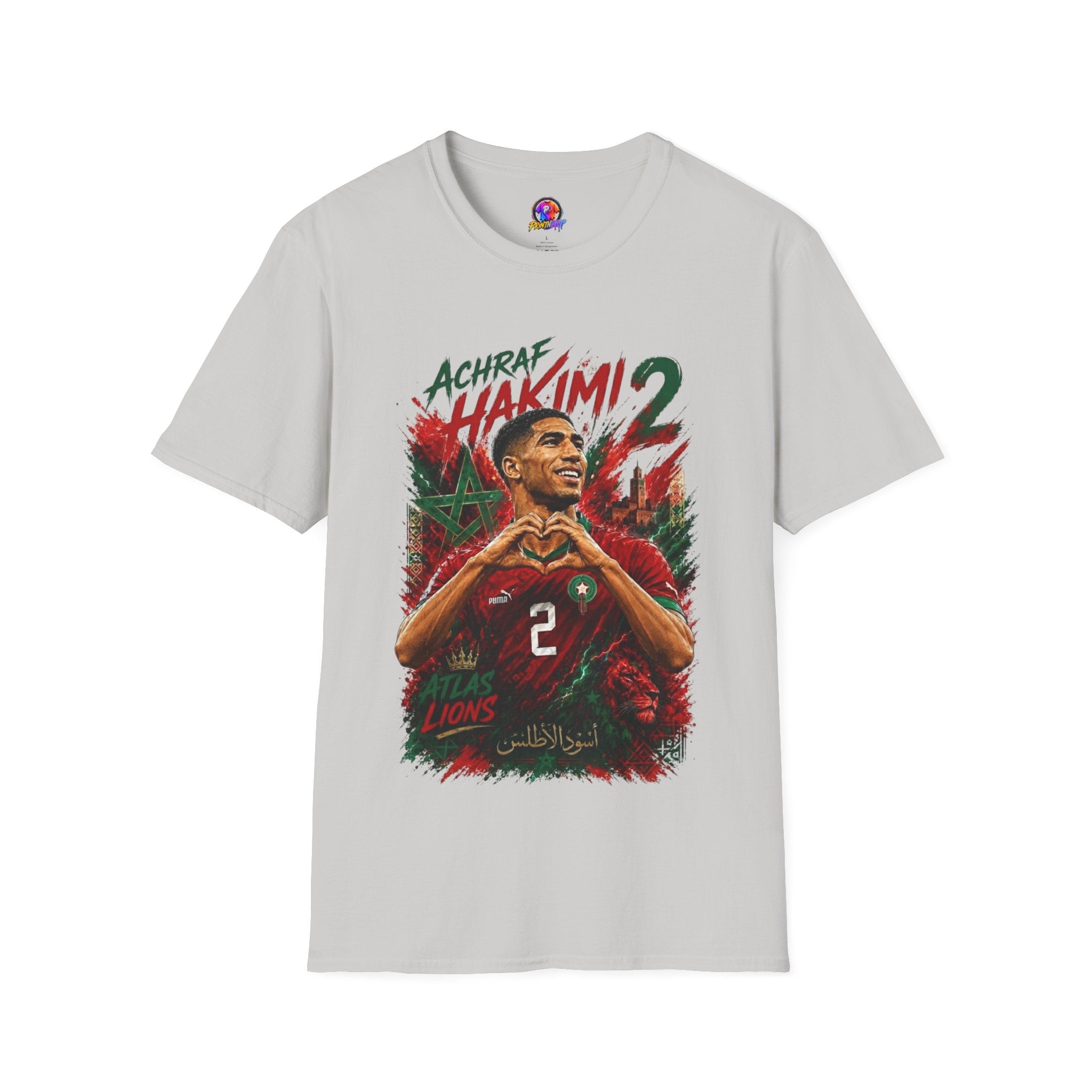 Achraf Hakimi #2 Soccer T-Shirt — Morocco Football Fan Tee