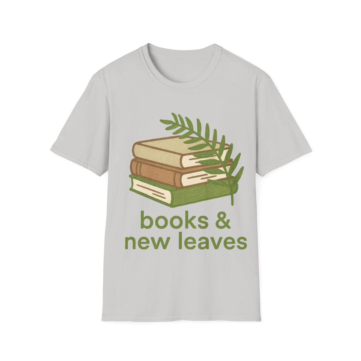 Books & New Leaves T-Shirt — Botanical Book Lover Tee - Trending Now - September 2026