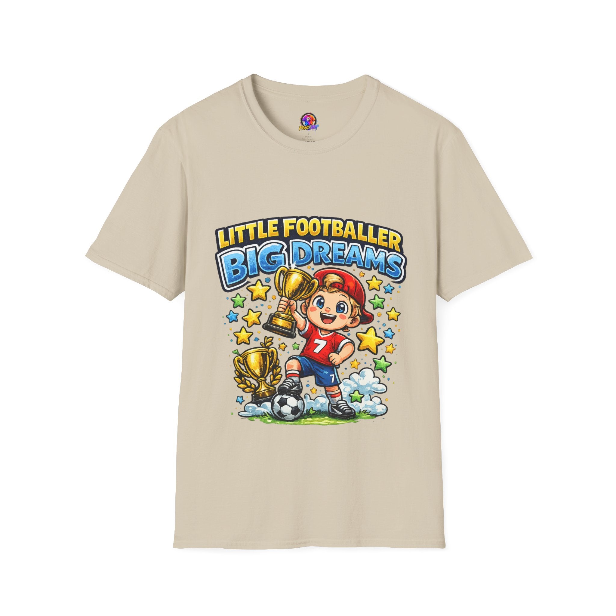 Kids Football T‑Shirt — "Little Footballer Big Dreams" Graphic Tee