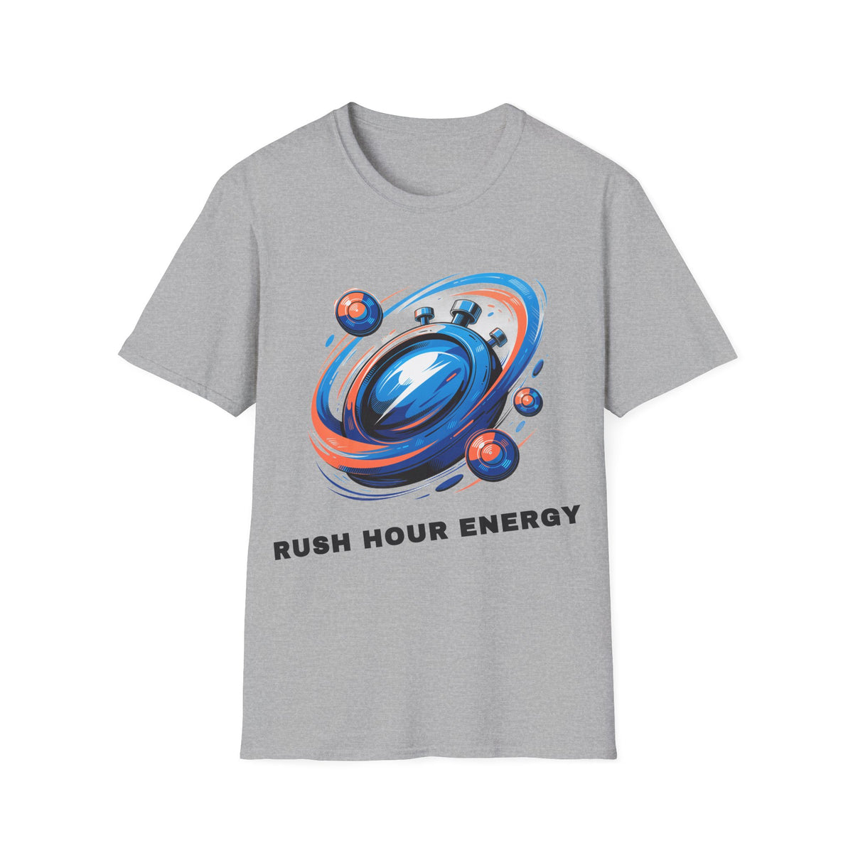 Stopwatch Orbit T-Shirt — 'Rush Hour Energy' Retro Space Graphic Tee - Trending Now - September 2026