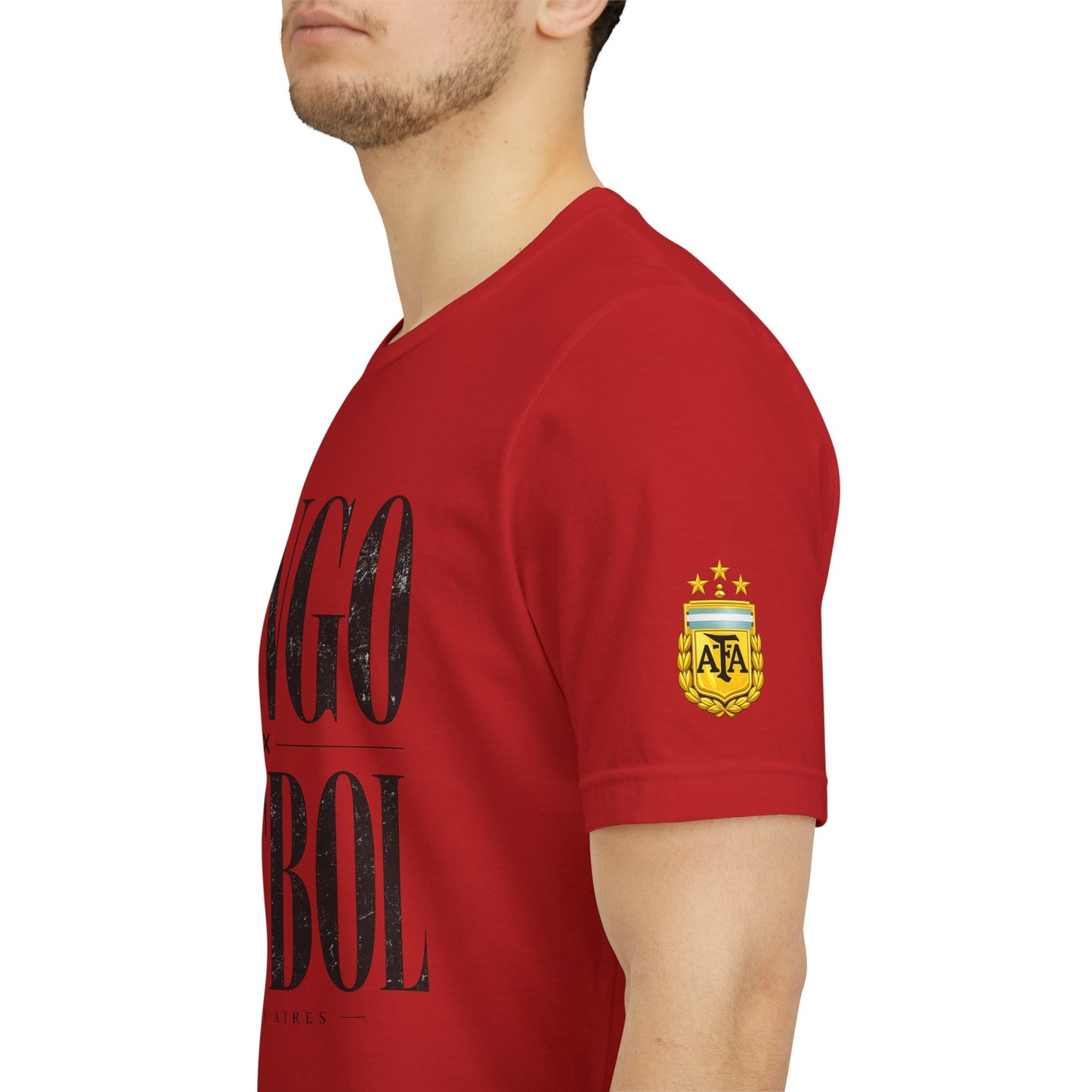 Argentina - Tango y Fútbol Graphic Tee - Bold Serif Soccer & Dance Shirt