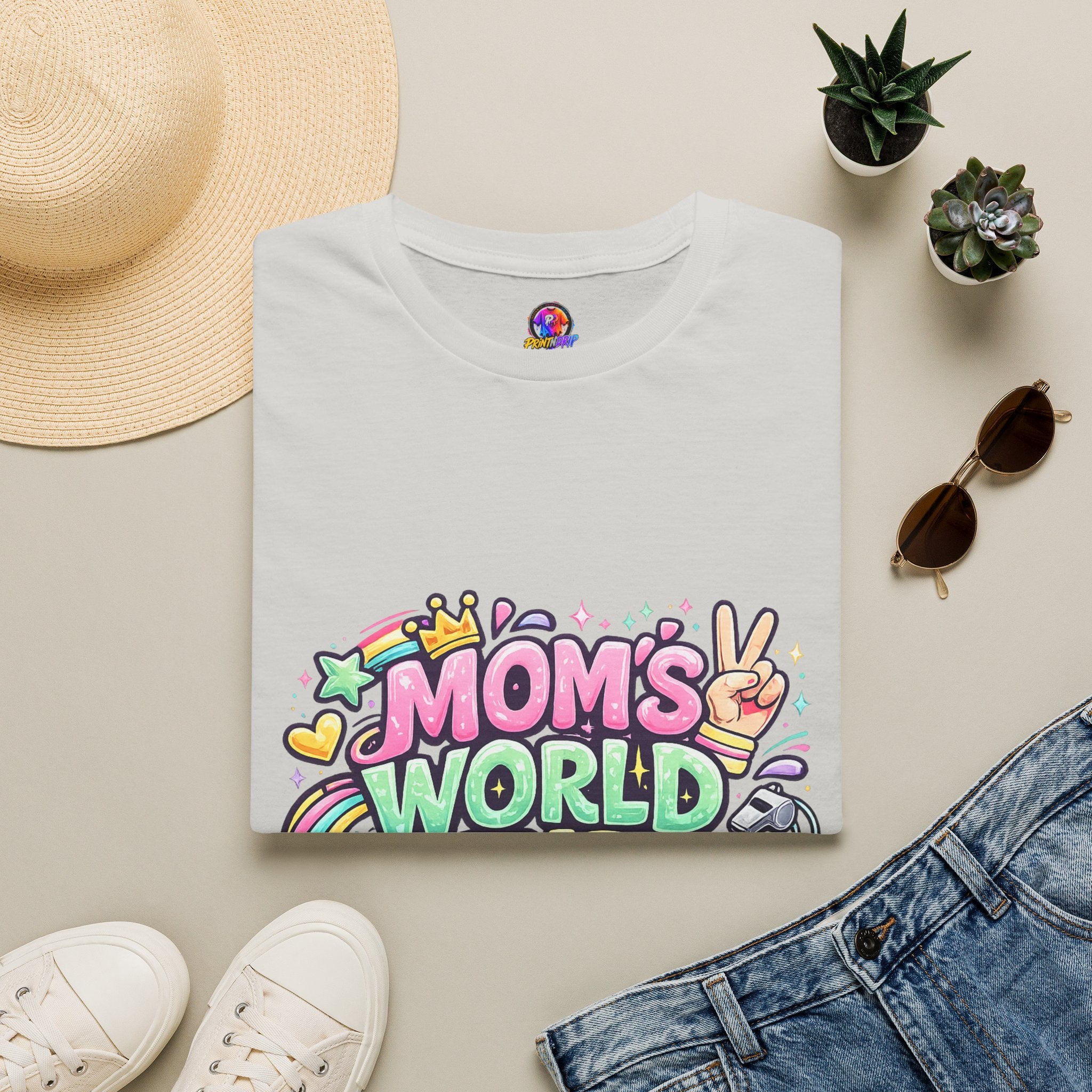 Girls Kids Mom's World Cup Era T‑Shirt — Playful Soccer Mom Tee