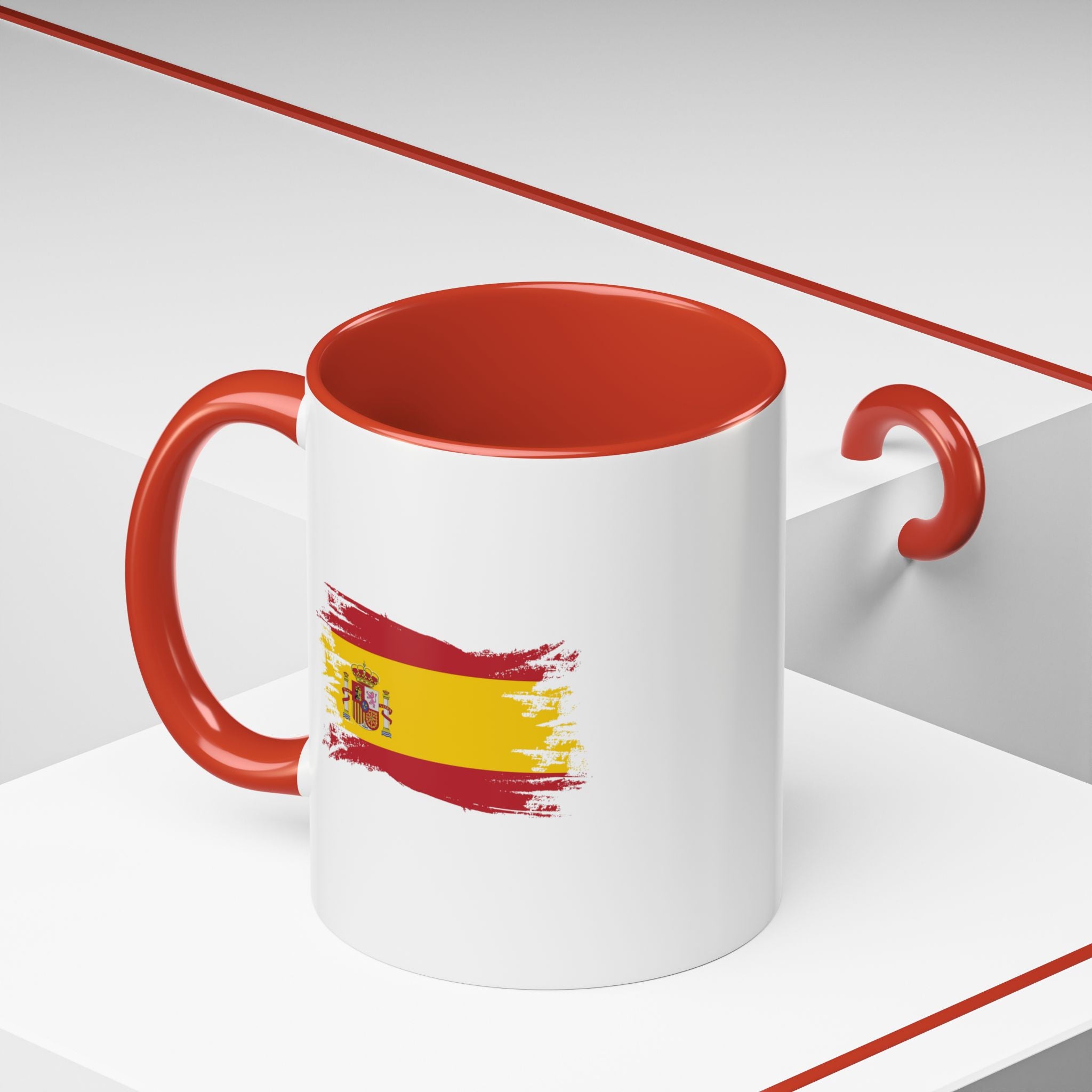 Spain Flag Coffee Mug — Spanish Brushstroke Accent Mug