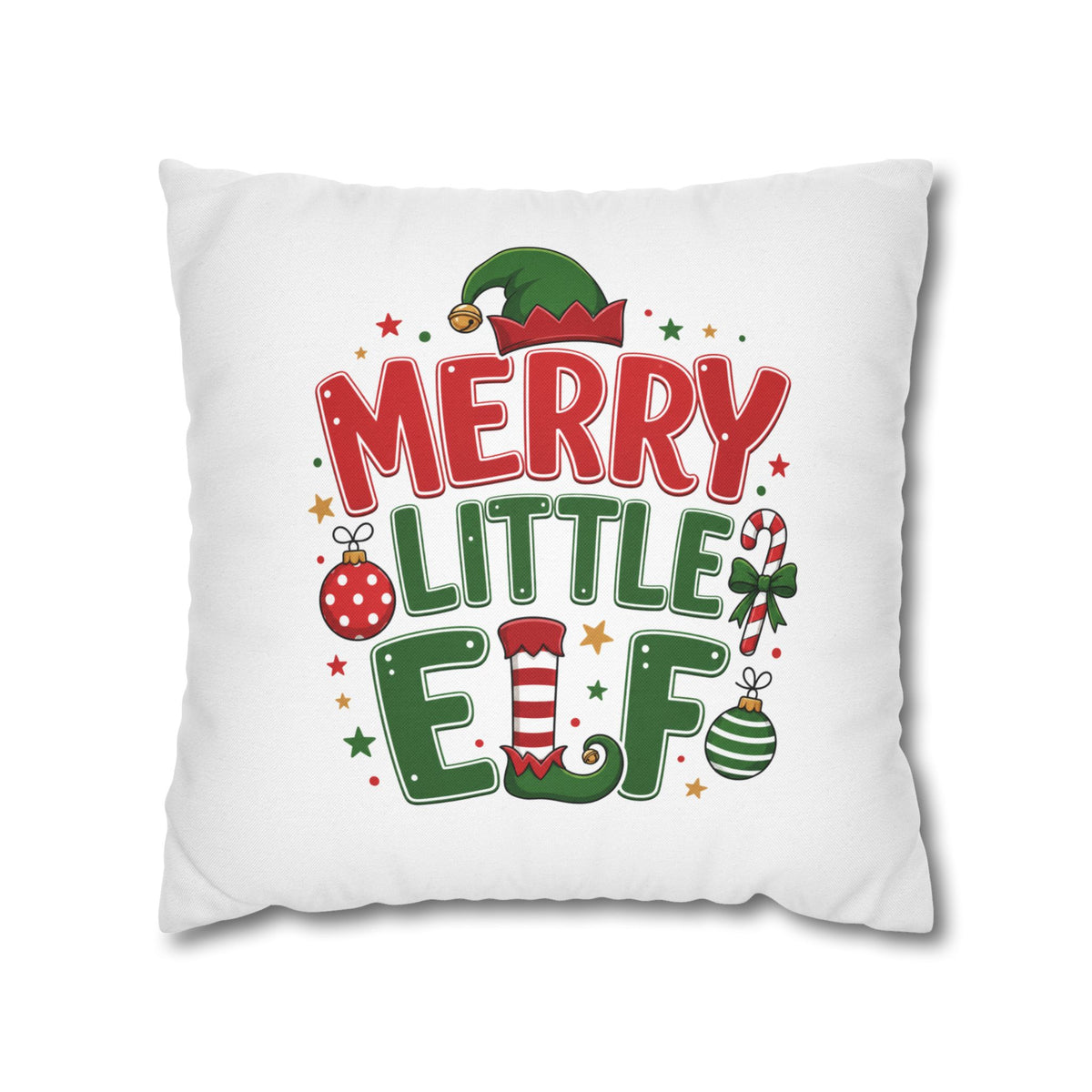 Christmas Pillowcase Merry Little Elf Christmas Pillowcase