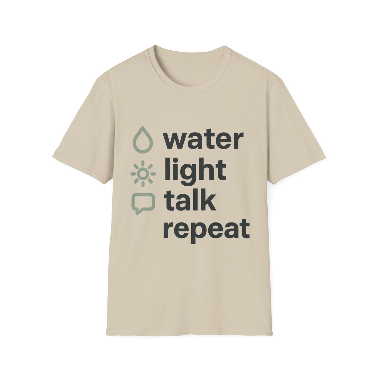 Eco Icons T-Shirt — Minimal 'water • light • forest' Graphic Tee - Trending Now - September 2026
