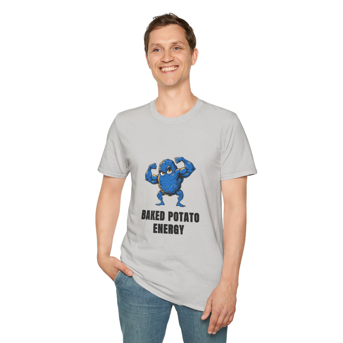 Baked Potato Energy T-Shirt — Funny Muscular Potato Graphic Tee - Trending Now - August 2026