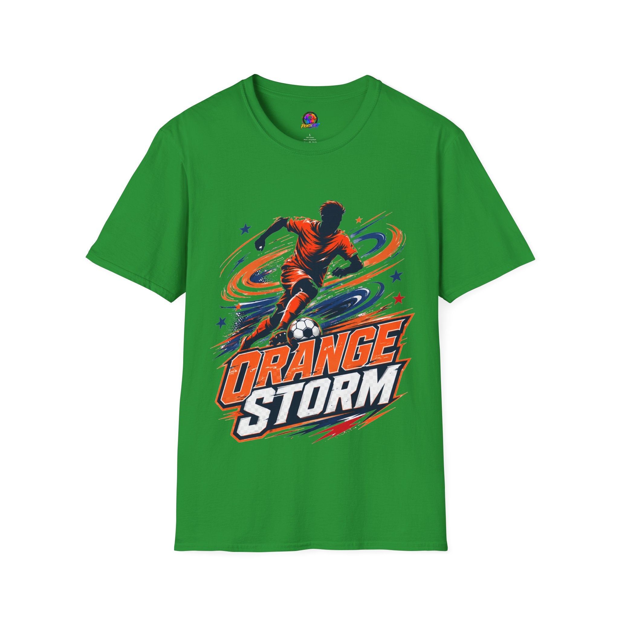Netherlands Orange Storm Soccer T-Shirt — Dynamic Player Graphic Tee