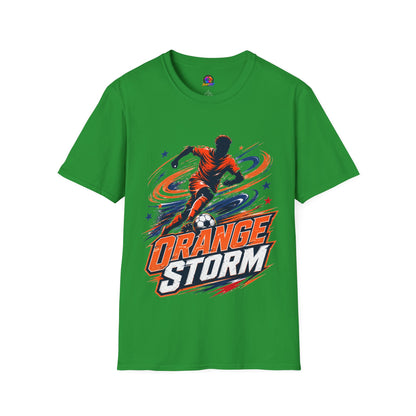 Netherlands Orange Storm Soccer T-Shirt — Dynamic Player Graphic Tee