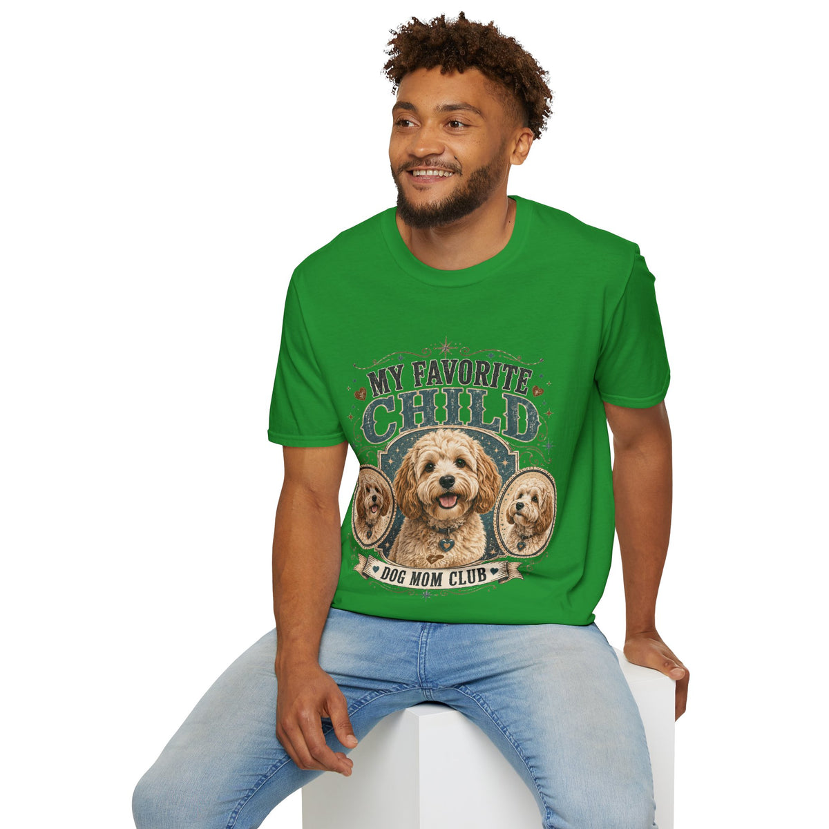 My Favorite Child Dog Mom T-Shirt — Cute Doodle Portrait Pet Lover Tee