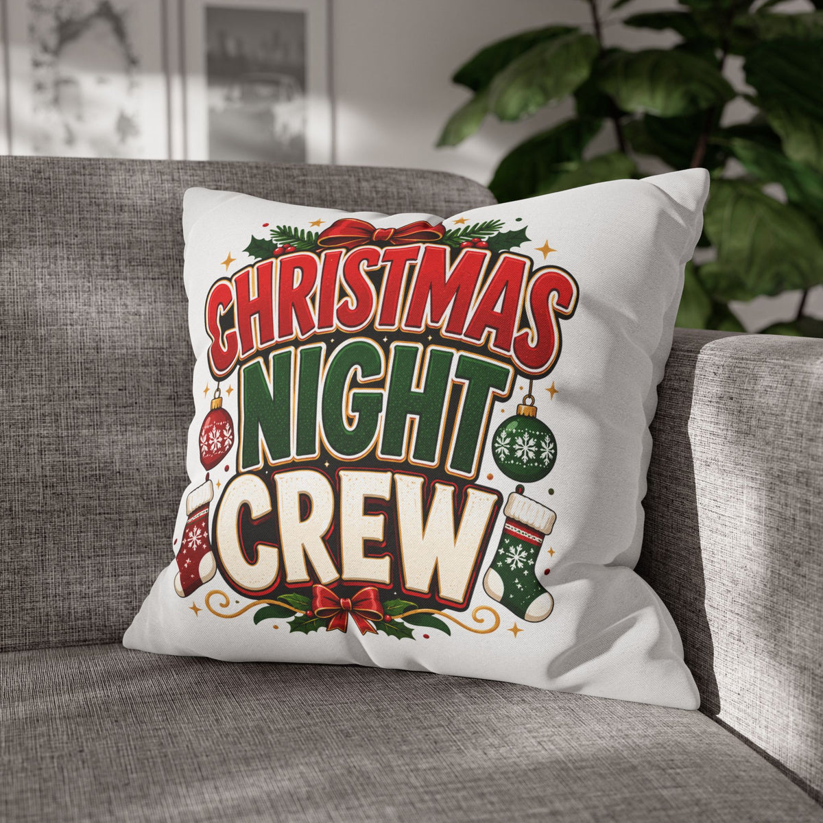 Christmas Night Crew Pillowcase