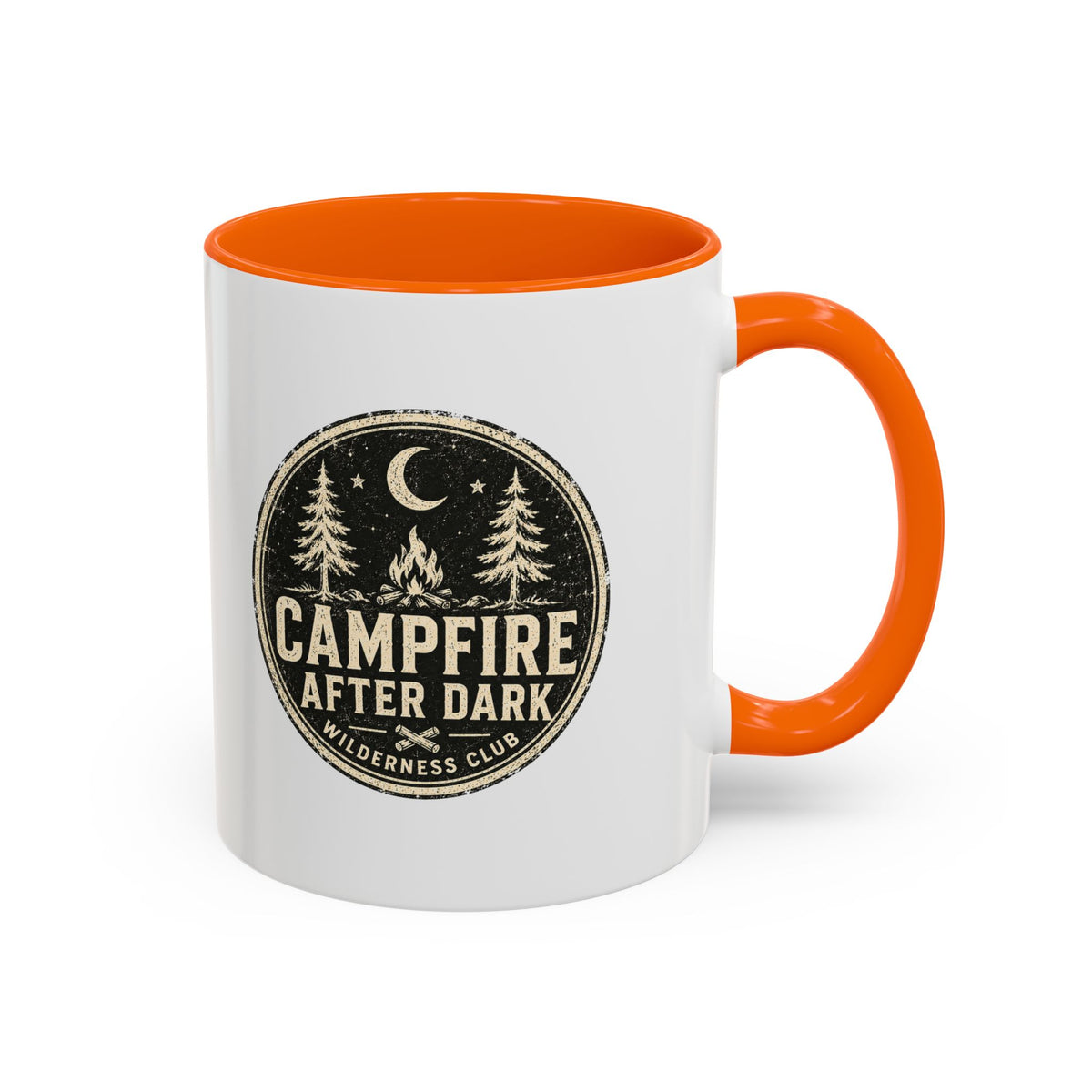 Milo Bailey Dog Dad Mom Campfire After Dark Accent Coffee Mug — Rustic Camping Coffee Cup