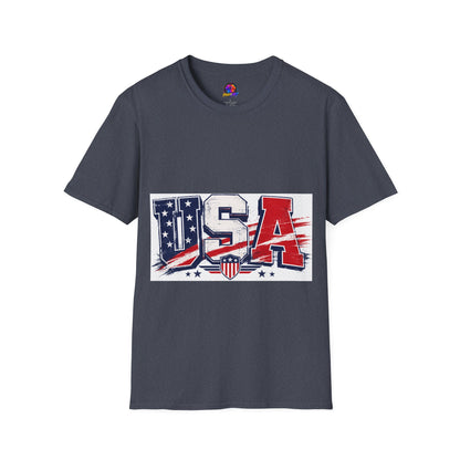 USA Flag Graphic T-Shirt — Patriotic Red White & Blue Tee