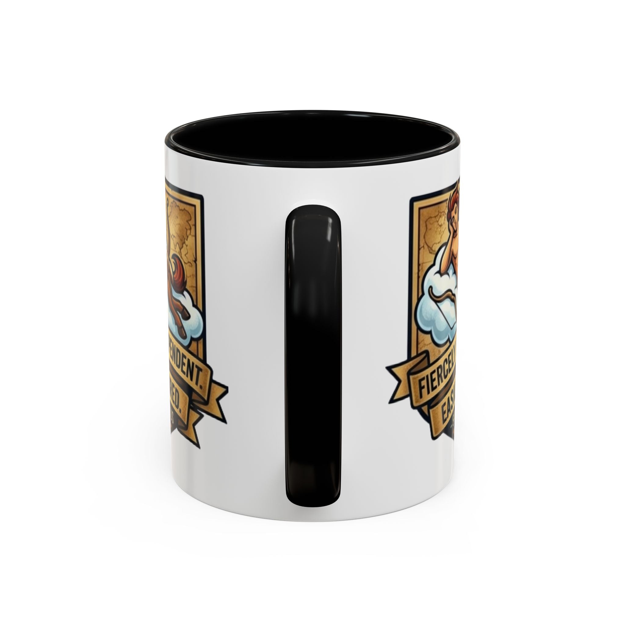 Sagittarius Coffee Mug — "Fiercely Independent, Easily Bored" Zodiac Accent Mug (11/15 oz)