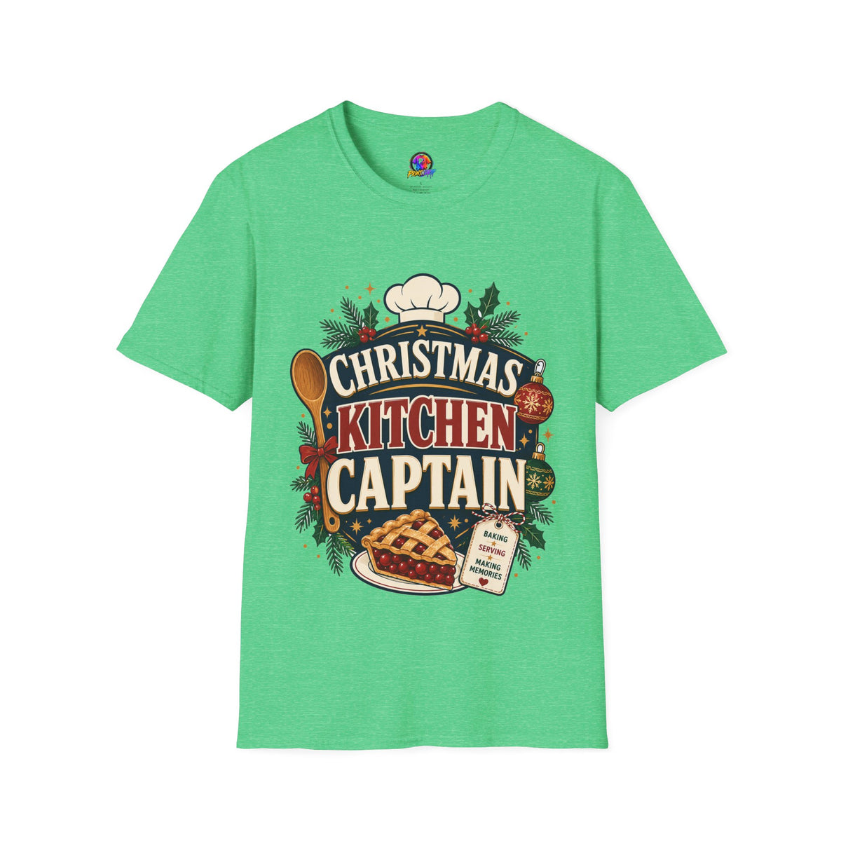 Christmas Kitchen Captain T-Shirt — Festive Holiday Cooking Tee
