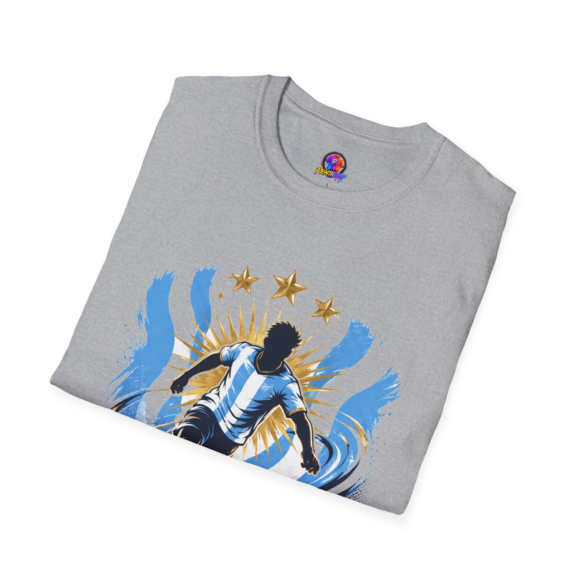 Argentina Sky Blue Magic Soccer T-Shirt — Argentinian Football Player Graphic Tee