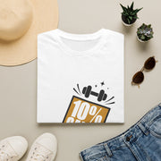 10% Gains 90% Drama Gold Barbell T-Shirt - Minimalist Funny Gym Graphic Tee - Trending Now - September 2026