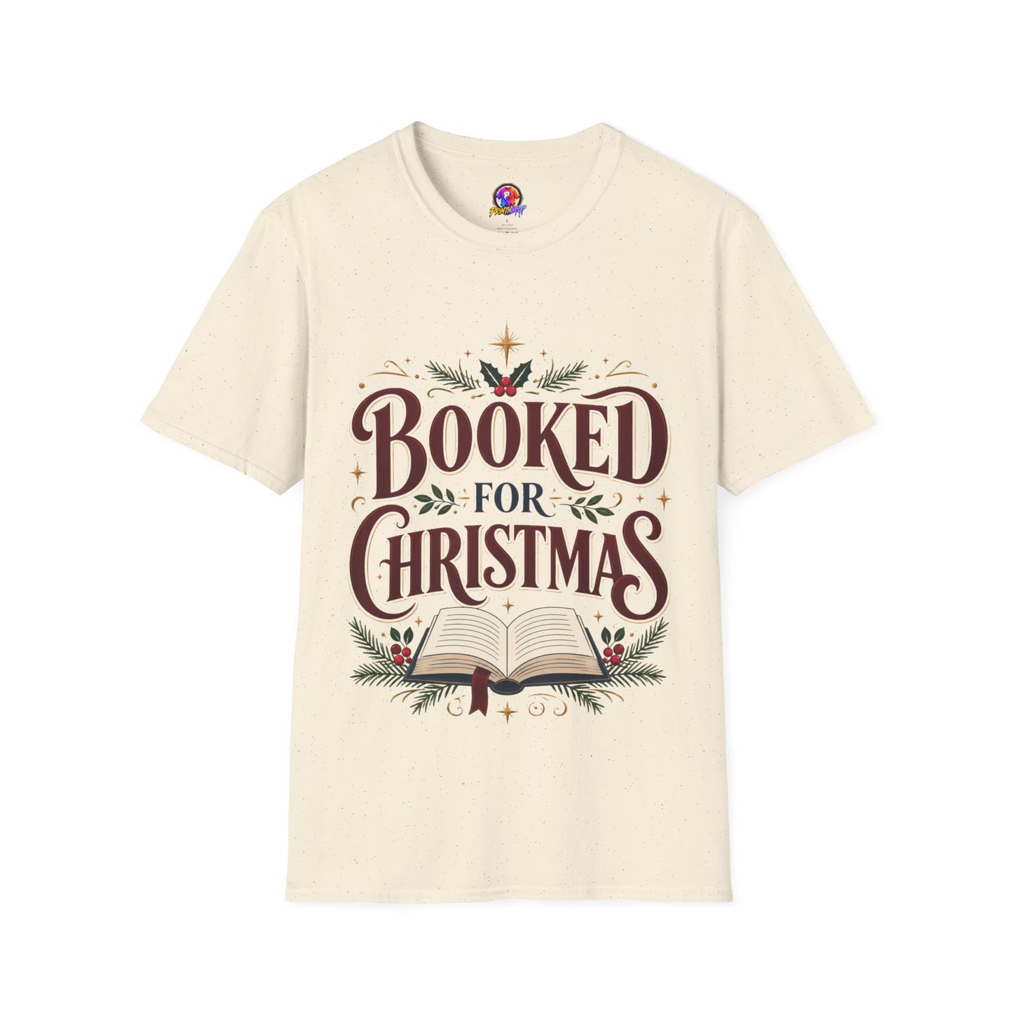 T-Shirt — "Booked for Christmas" Literary Holiday Tee