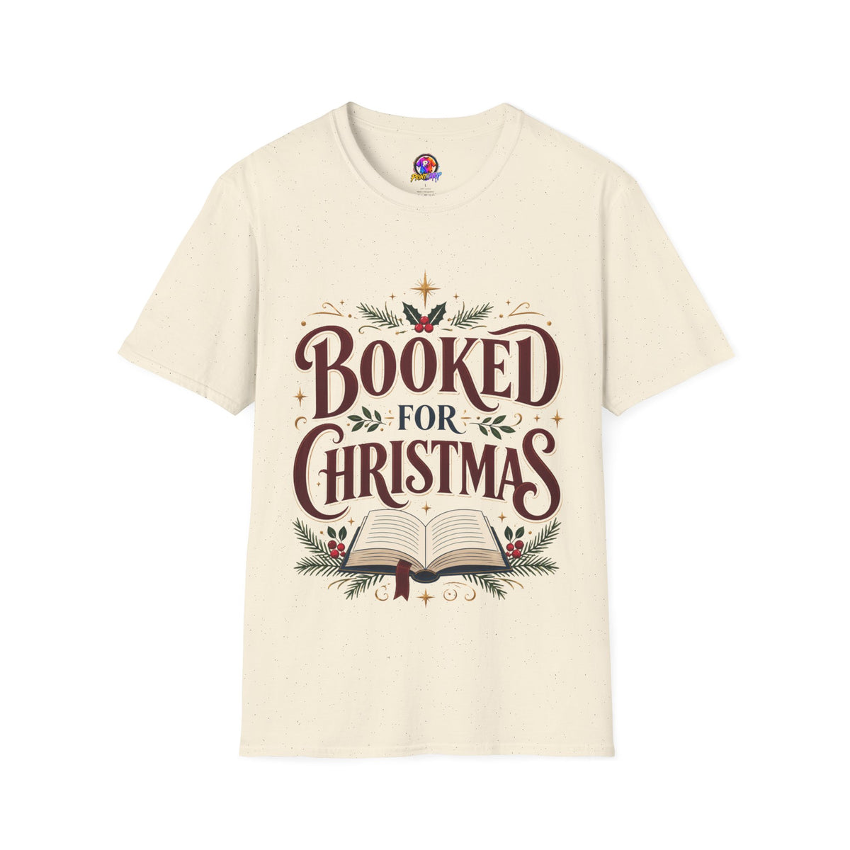 T-Shirt — "Booked for Christmas" Literary Holiday Tee