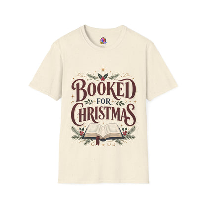T-Shirt — "Booked for Christmas" Literary Holiday Tee