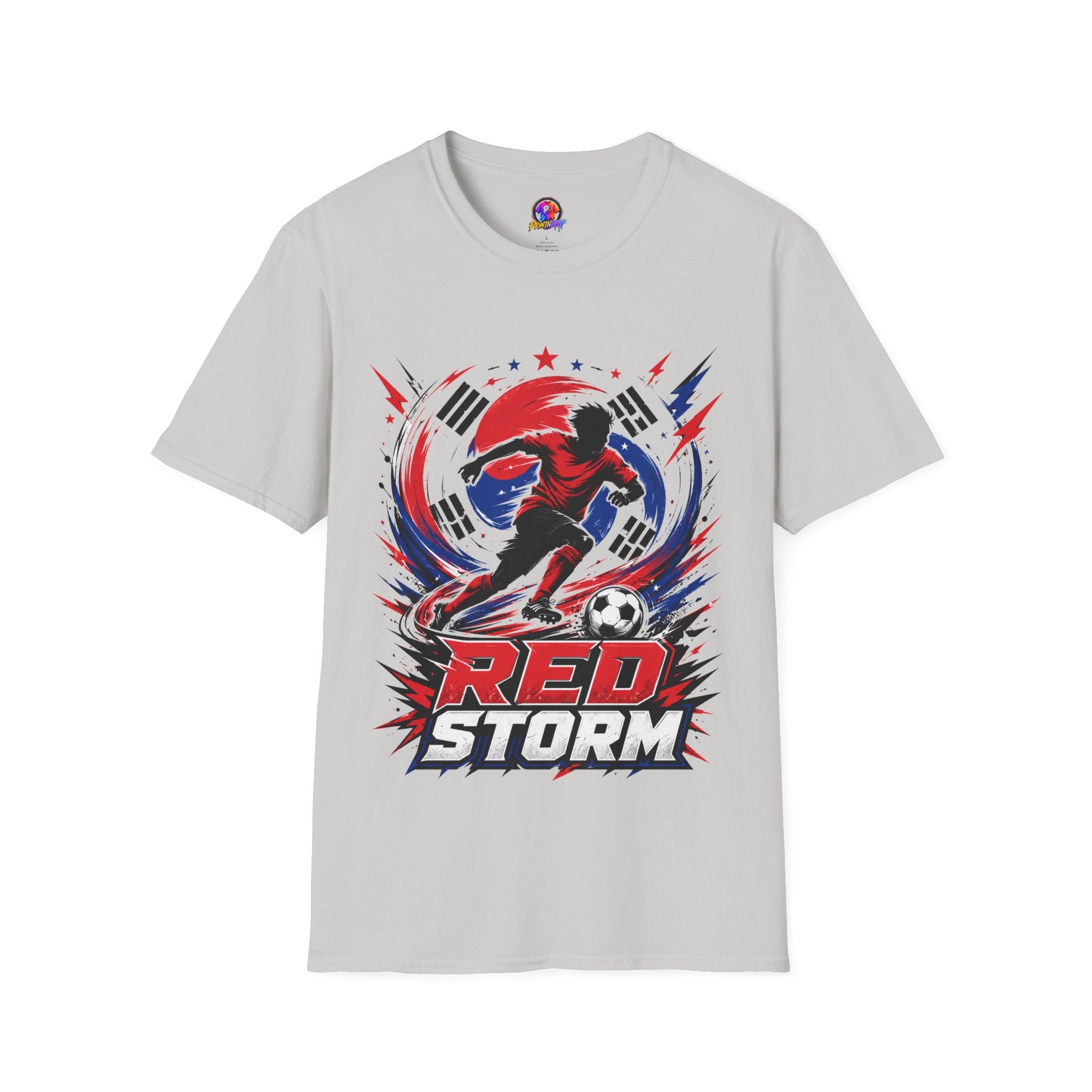 South Korea Red Storm Soccer T-Shirt — Dynamic Player Graphic Tee