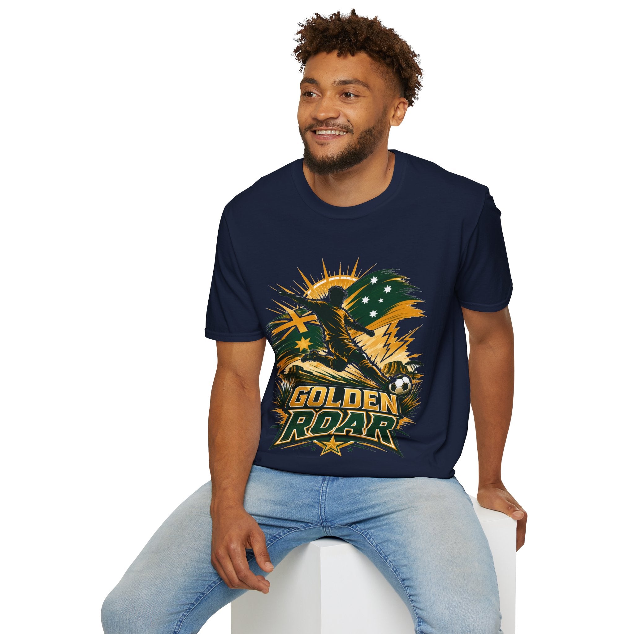Australia Golden Roar Soccer T-Shirt — Australian Football Fan Tee