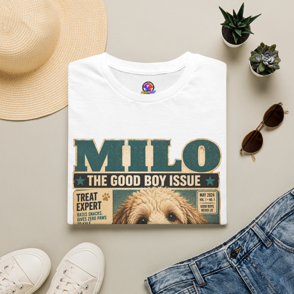 Milo 'The Good Boy Issue' Dog Magazine T-Shirt