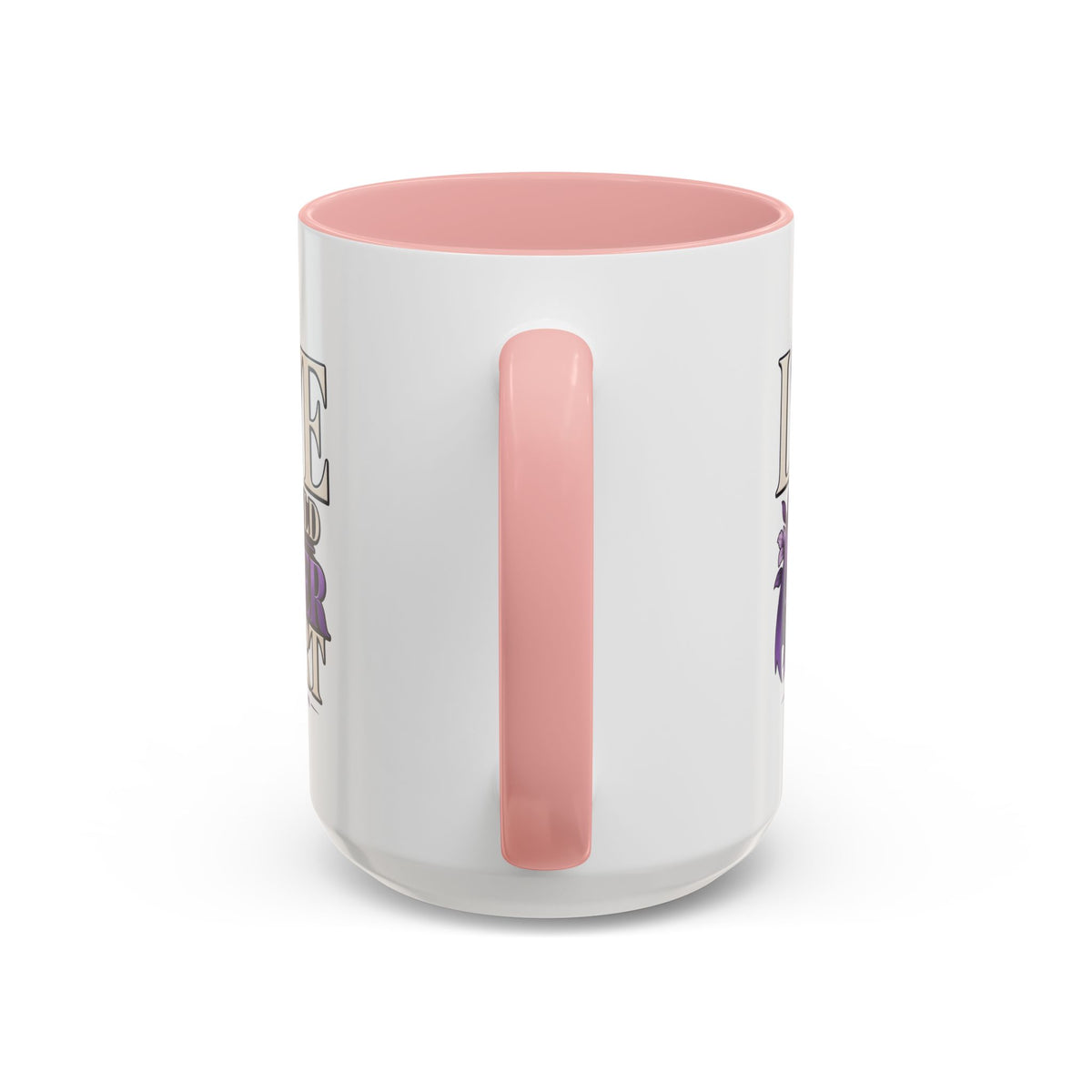 Domestic Violence Awareness Accent Coffee Mug – "Love Should Never Hurt" (11/15oz)