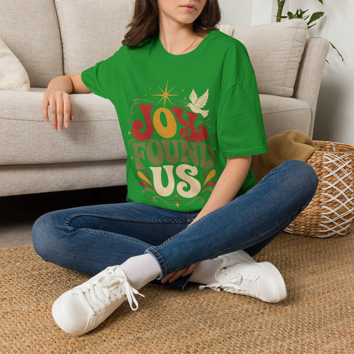 Joy Found Us T‑Shirt — Retro Christmas Holiday Graphic Tee