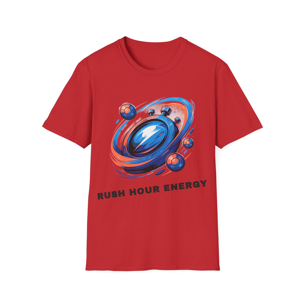 Stopwatch Orbit T-Shirt — 'Rush Hour Energy' Retro Space Graphic Tee - Trending Now - September 2026