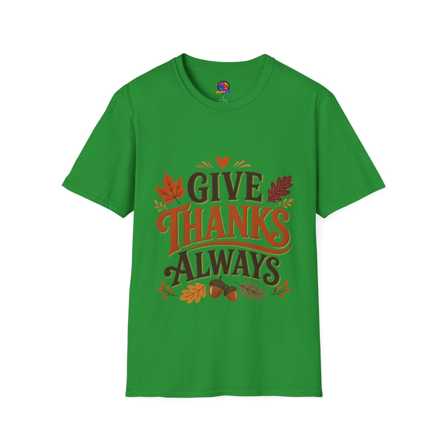 Give Thanks Always Tee — Thanksgiving Fall Leaves Gratitude T-Shirt