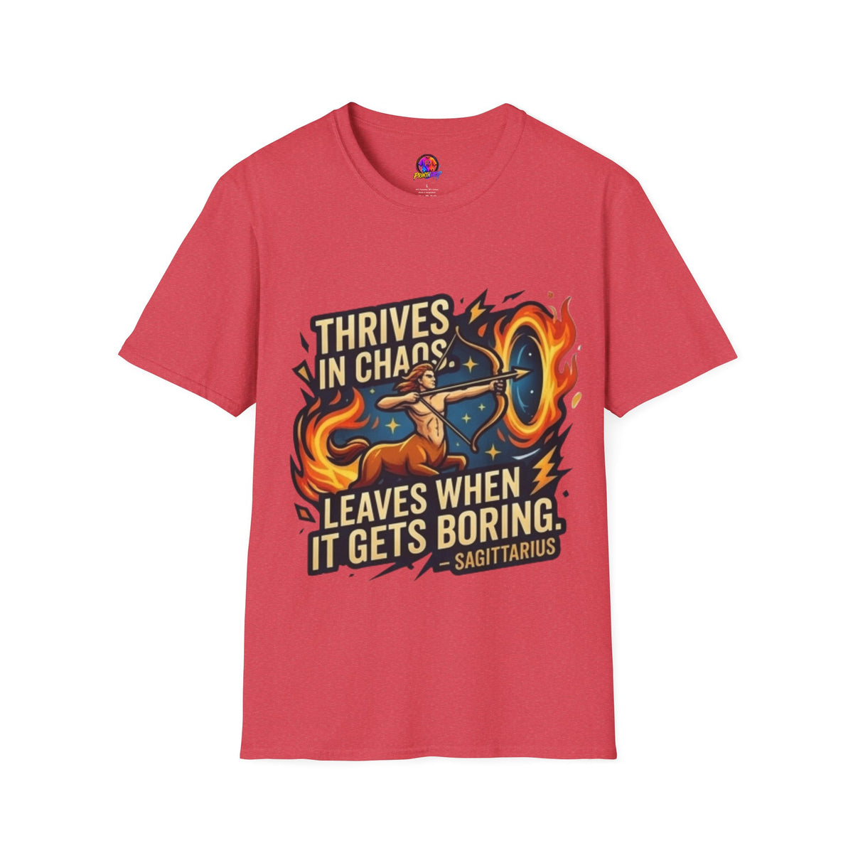 Sagittarius Archer T‑Shirt — "Thrives in Chaos" Zodiac Fire Sign Tee