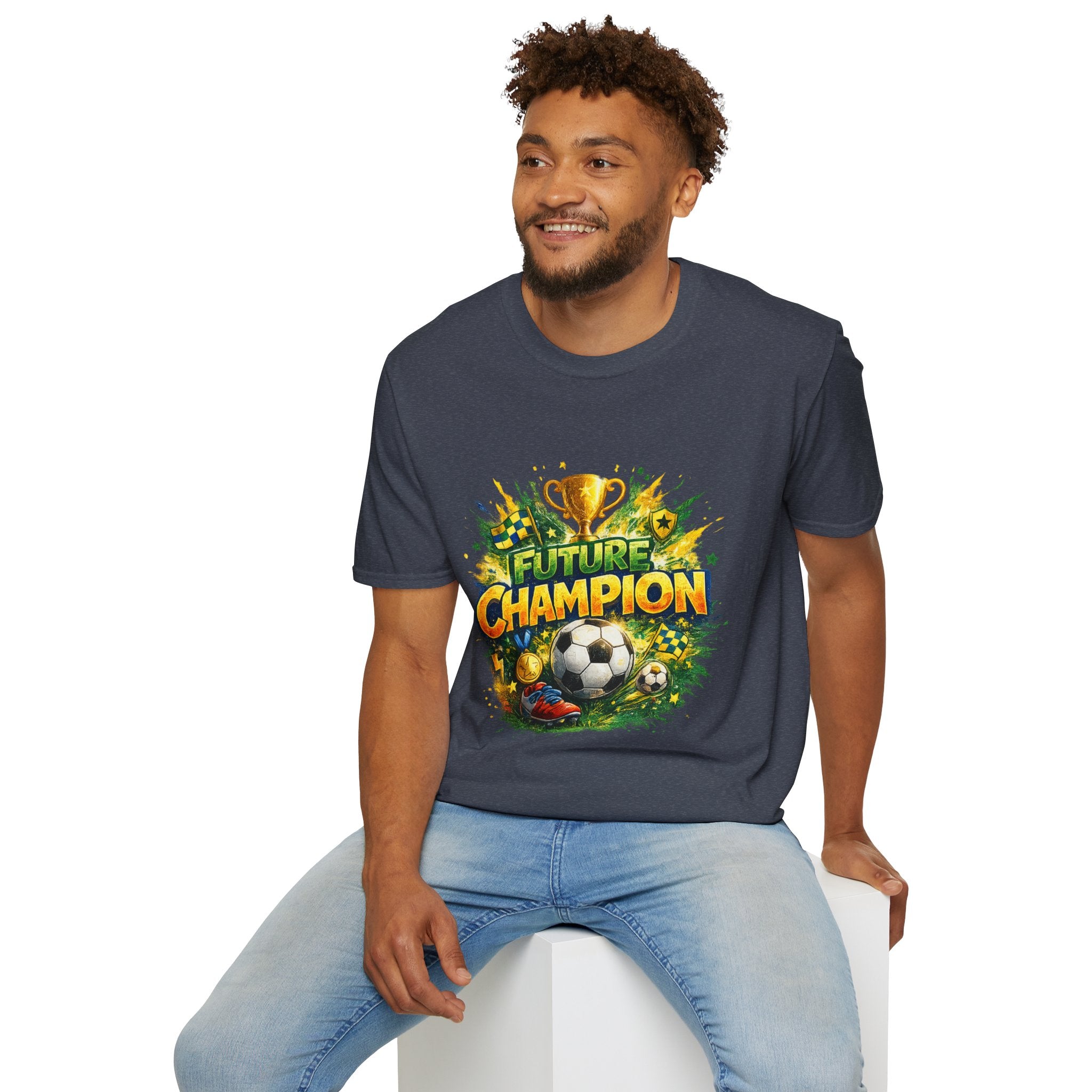 Kids Future Champion Soccer T-Shirt — Kids’ Sports Trophy Graphic Tee