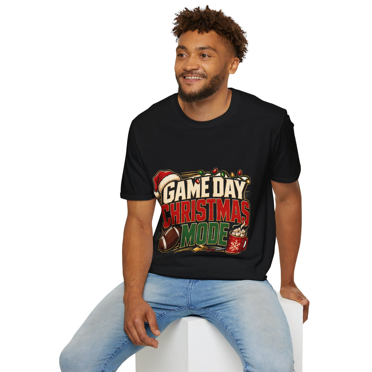 Game Day Christmas T-Shirt — Football Holiday Mode Tee